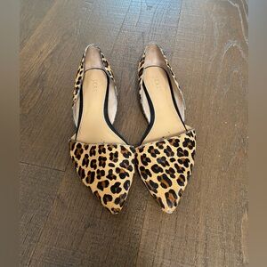 J. Crew Calf Hair Leopard Pointy Toe Flats size 8.5